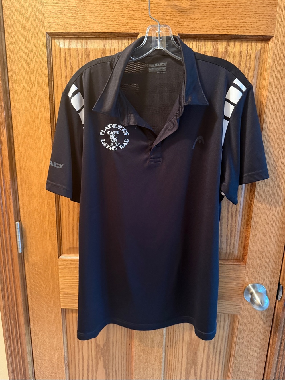 Head Men’s Black Polo Xl with White Shoulder Stripes